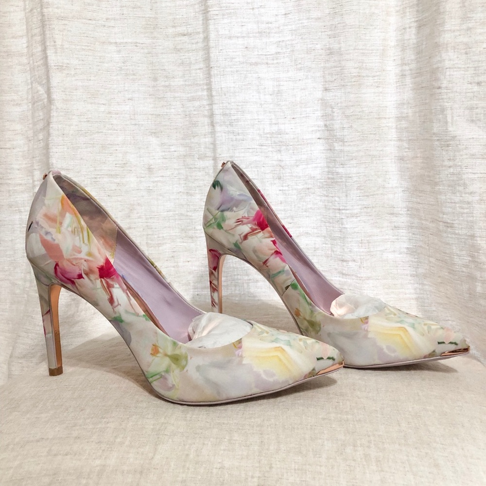 Ted Baker Light Pink Floral Pumps